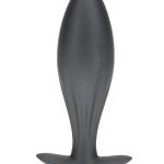 Ouch! Oval Anal Plug Silicone - Gun Metal