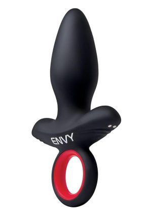 Envy Vibrating Silicone Rechargeable Assifier Butt Plug - Black