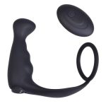 Magic Remote Controlled Slimfit Rechargeable Silicone Anal Plug - Black