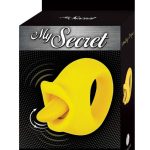 My Secret Vibrating Tongue Rechargeable Silicone Clitoral Stimulator - Yellow