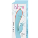 Blaze Heat Up Bunny Rechargeable Silicone Vibrator - Blue