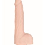 Naked Addiction Maximum Thrusting and Vibrating Rechargeable Silicone Dong with Remote Control 8.5in - Vanilla